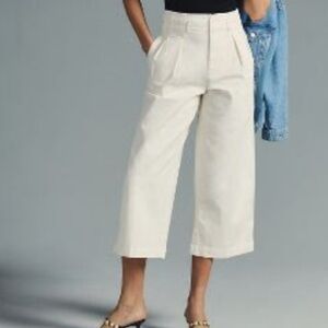 Maeve Anthropologie Remi wide leg crop chino pant Size 6